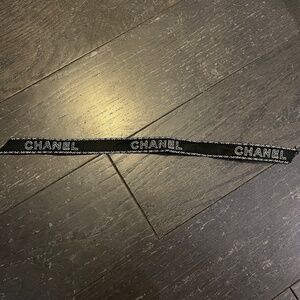 CHANEL RARE Find Limited Edition Blue black gold ribbon decoration